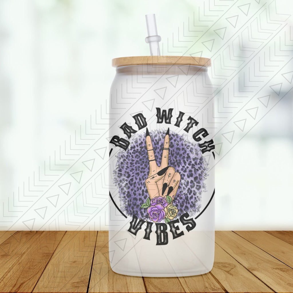 Bad Witch Vibes Glass Can