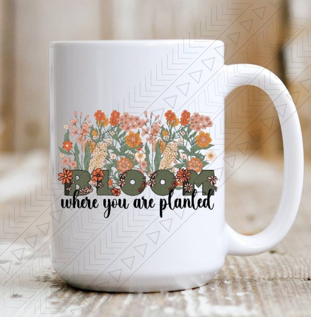 Bloom Where You Are Planted Mug (Boho Floral)