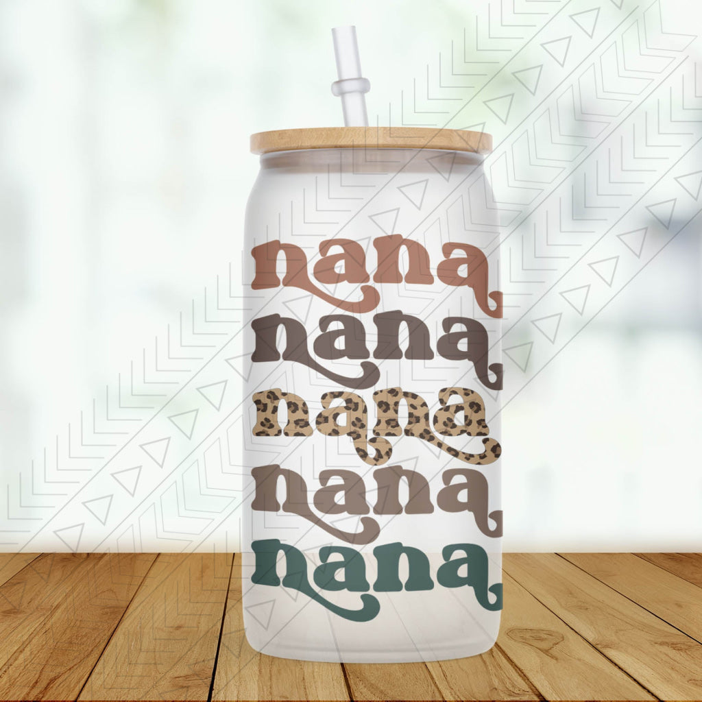 Boho Custom Name Glass Can