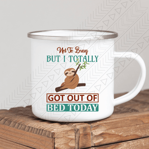 Brag Sloth Enamel Mug Mug