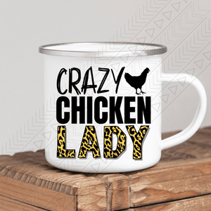 Crazy Chicken Lady Enamel Mug Mug