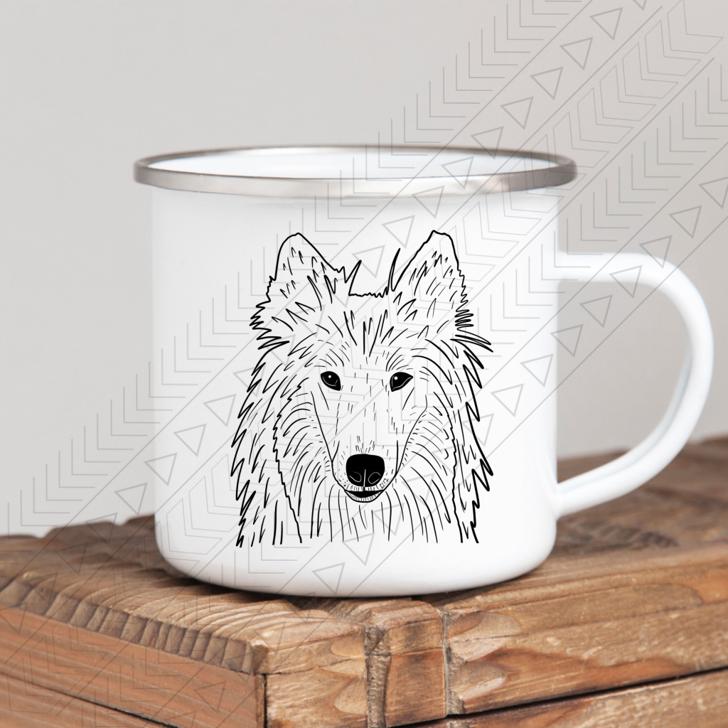 Custom Dog Breed (2 Dogs) Enamel Mug / None Mug