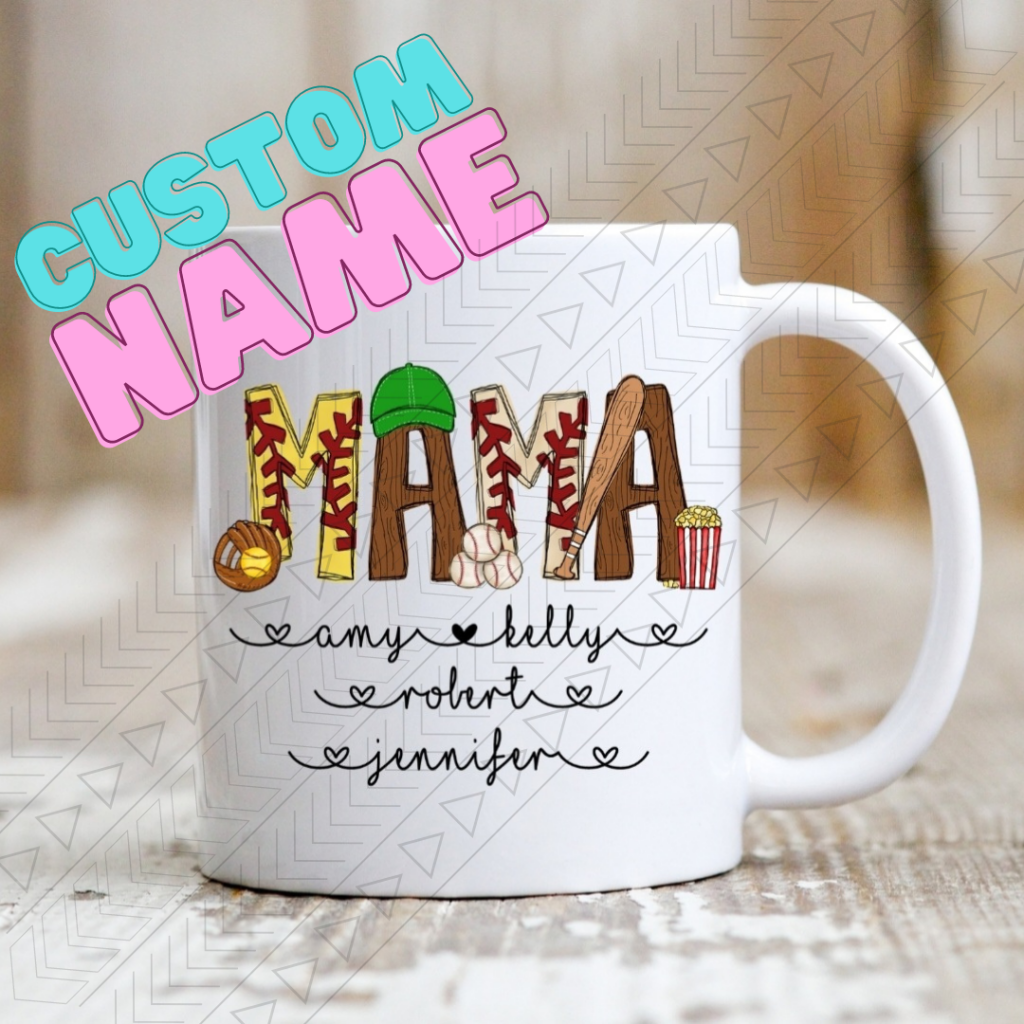 Custom Name Baseball/softball Mug