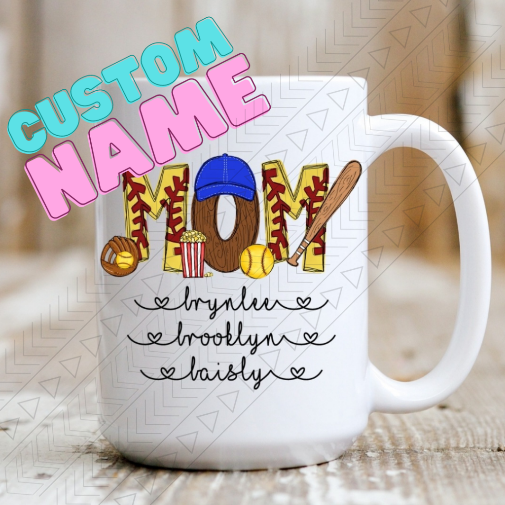 Custom Name Baseball/softball Mug