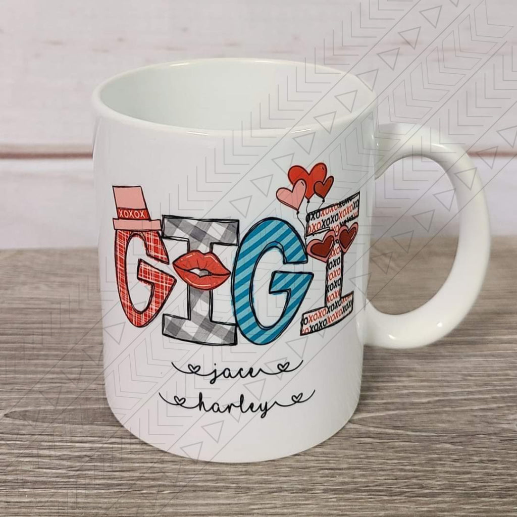 Custom Valentine With Names Mug