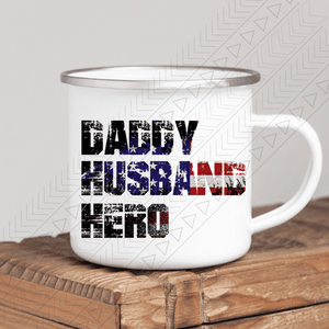 Daddy Husband Hero Enamel Mug Mug