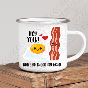 Eggs & Bacon My Heart Enamel Mug Mug