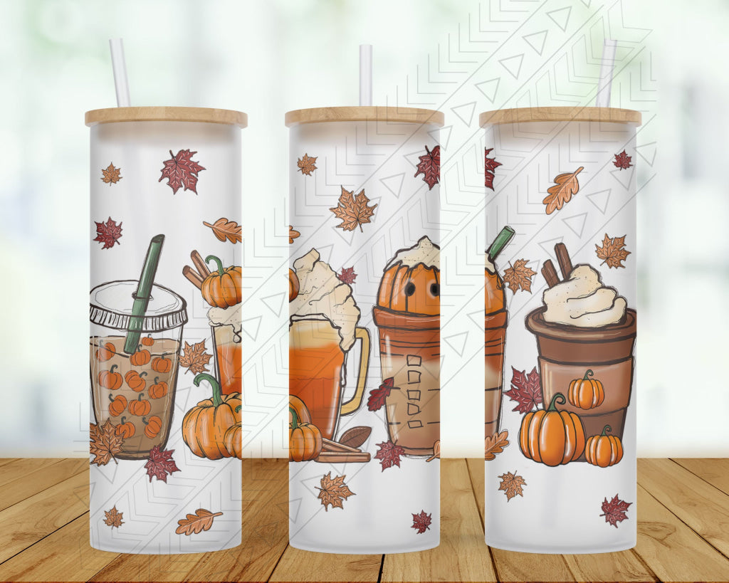 Fall Drinks Tumbler 25Oz Glass