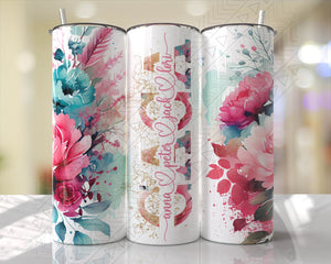 Floral Custom Name With Kids Tumbler