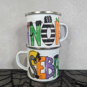 Halloween Name Enamel Mug