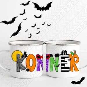 Halloween Name Enamel Mug