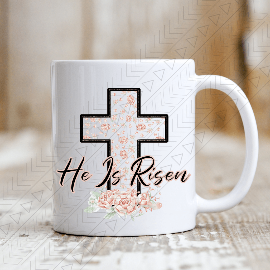 He Is Risen Floral Mug