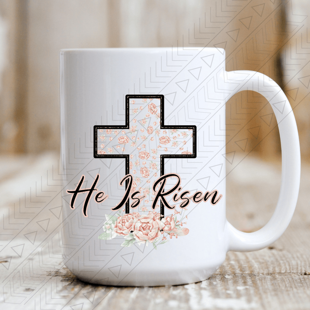 He Is Risen Floral Mug