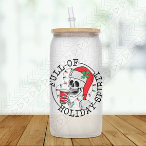 Holiday Spirit Glass Can