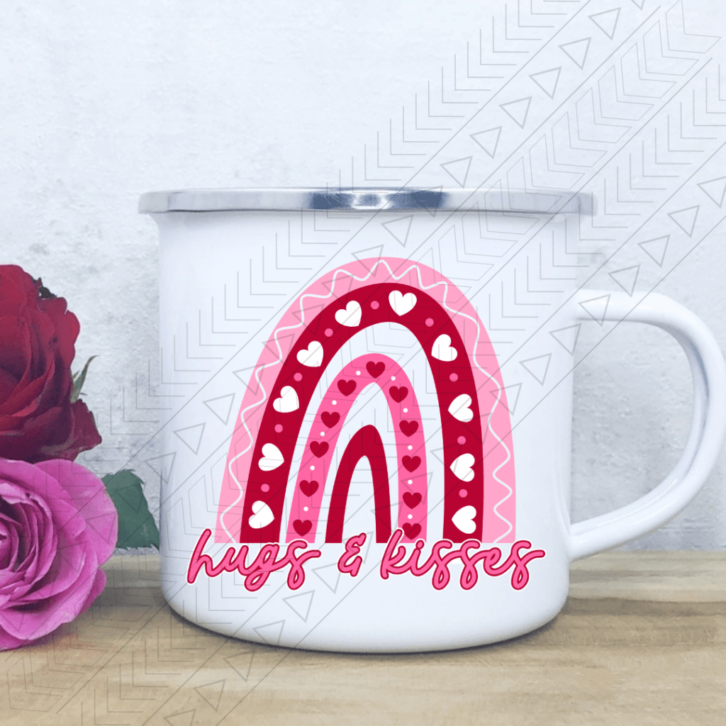 Hugs & Kisses Enamel Mug Mug