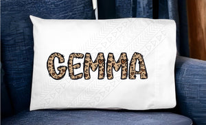 Leopard Heart Pillowcase Personalized Pillowcases