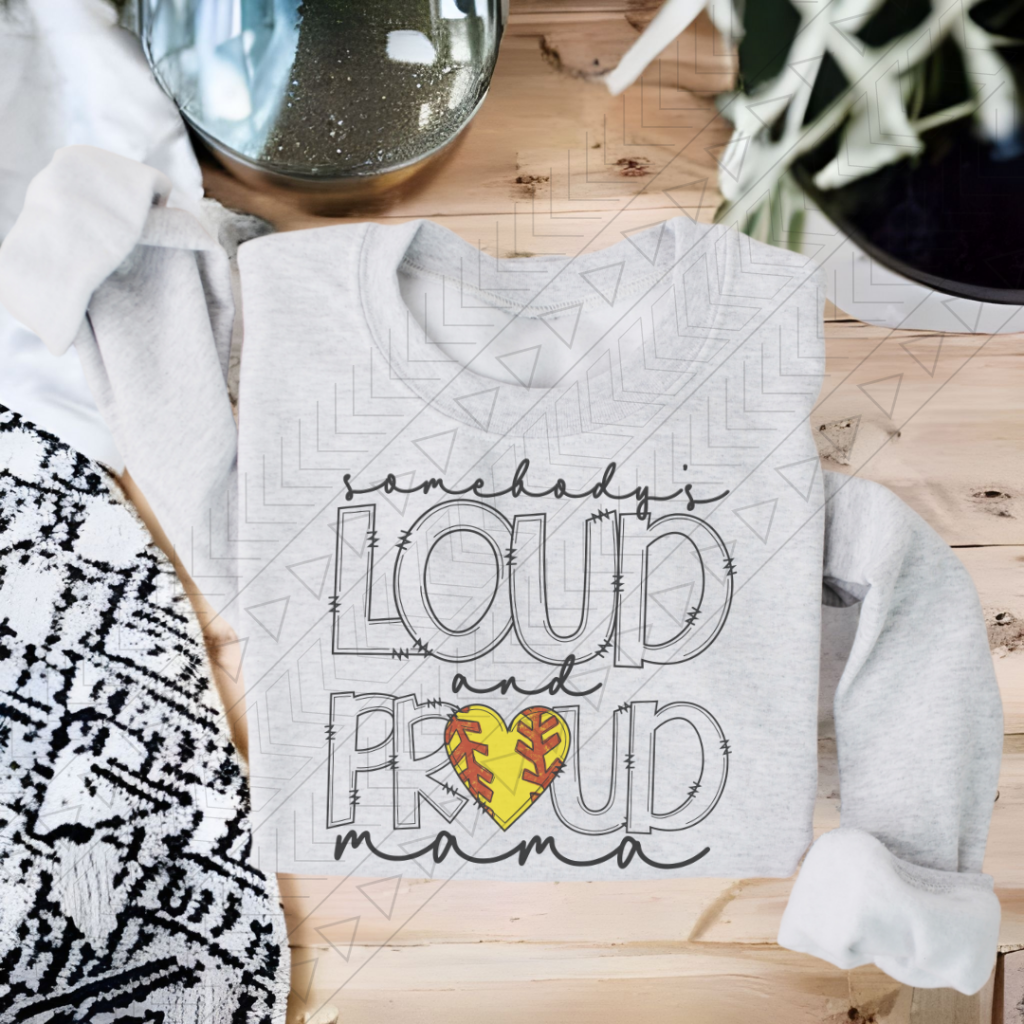 Loud & Proud Softball Mama Shirts Tops