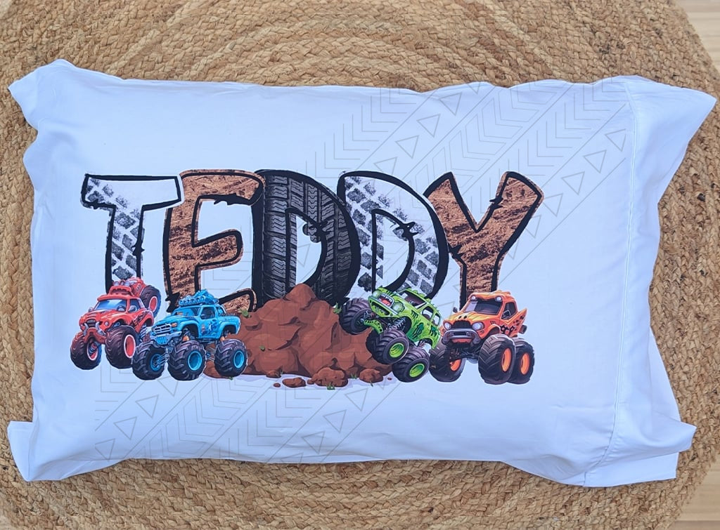 Monster Truck Pillowcase Personalized Pillowcases