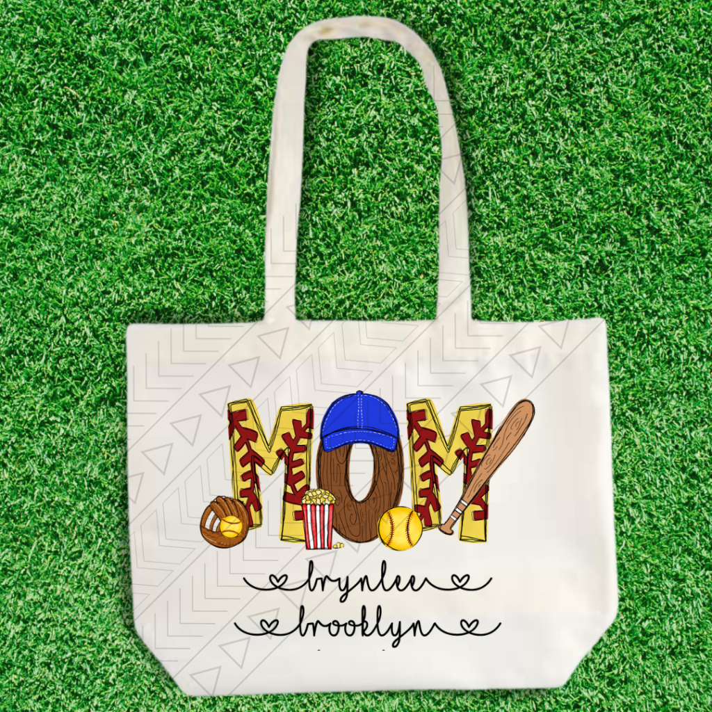 Name & Kids Baseball/softball Tote Tote