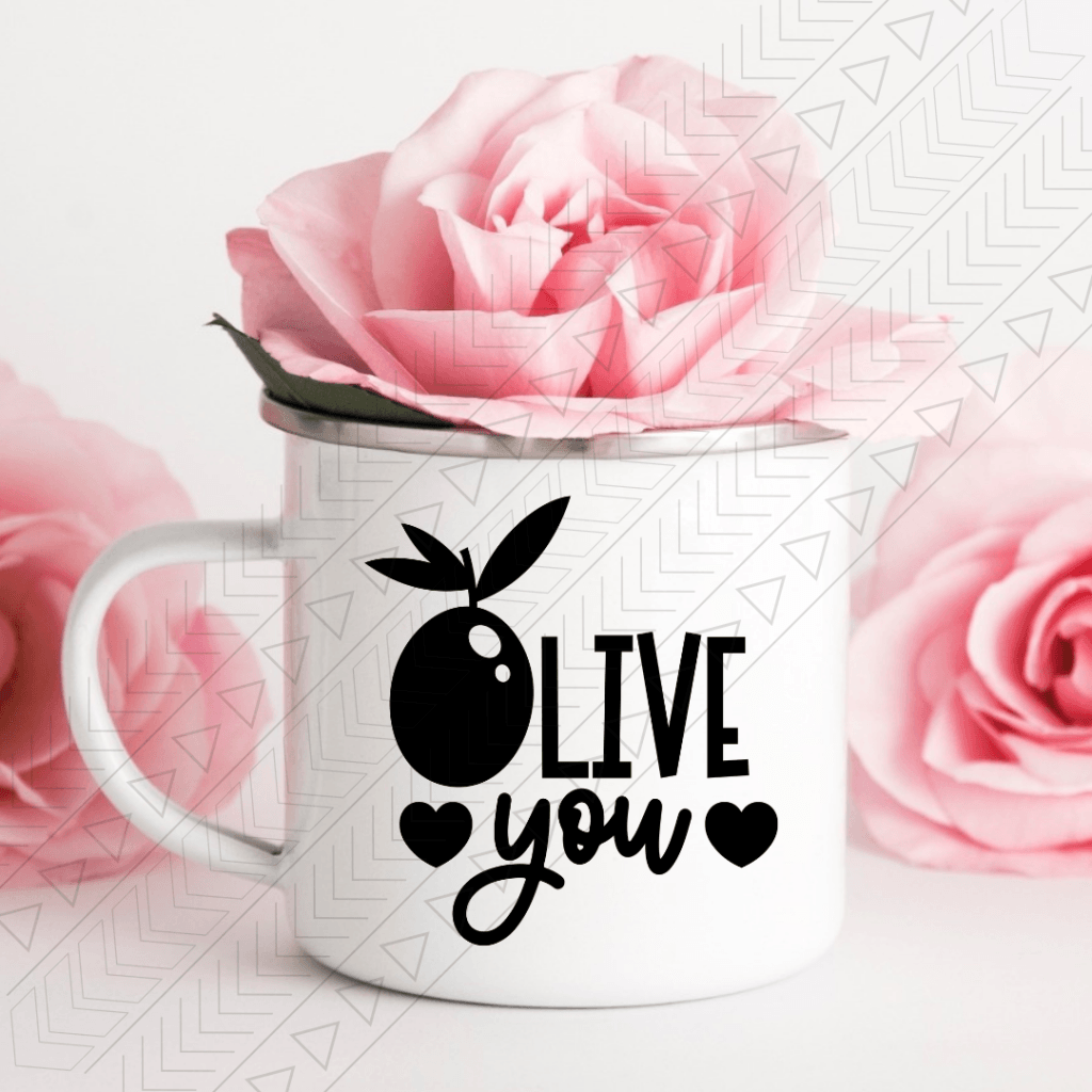 Olive You Enamel Mug Mug