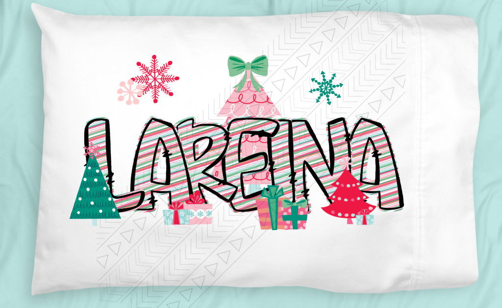 Pink Christmas Pillowcase Personalized Pillowcases