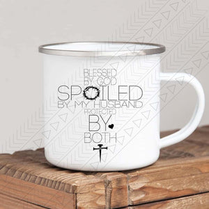 Protected By Both Enamel Mug Mug