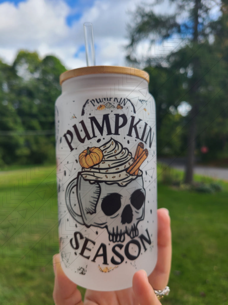 Pumpkin Spice Season Glass Can