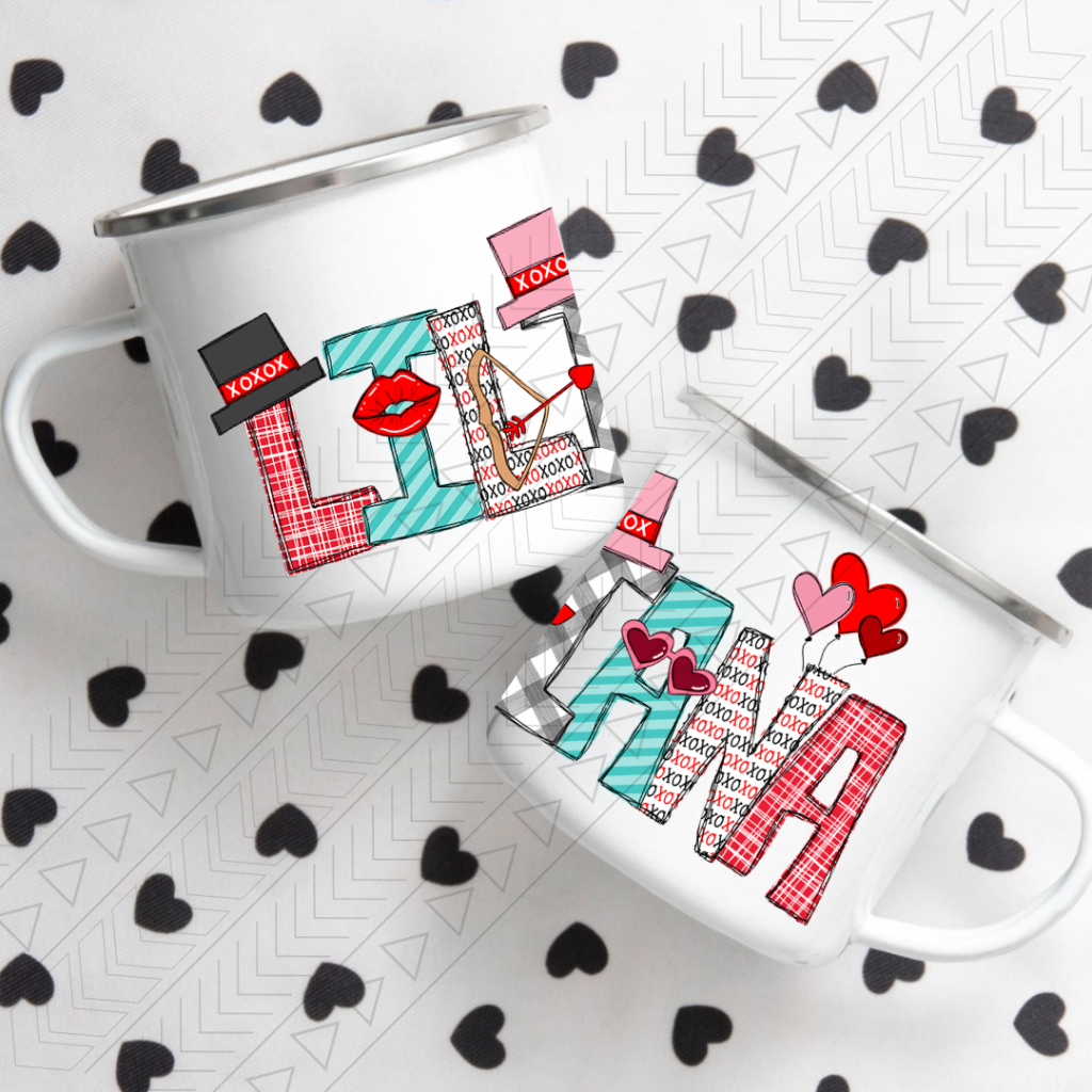 Valentines Name Enamel Mug