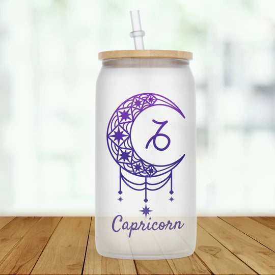 Zodiac Signs Glass Tumbler