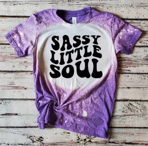 Sassy Little Soul Toddler/Youth Bleach Dyed Tee