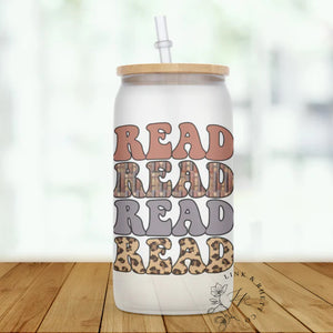 Stacked Read Glass Tumbler