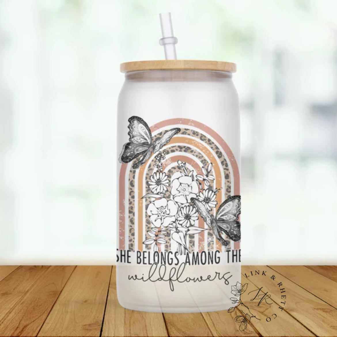 She Belongs Among The Wildflowers Glass Tumbler