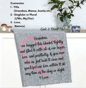 Personalized Hug Blanket