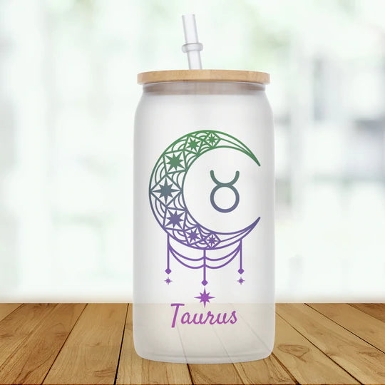 Zodiac Signs Glass Tumbler