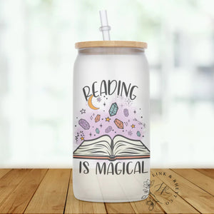 Reading Is Magical Glass Tumbler